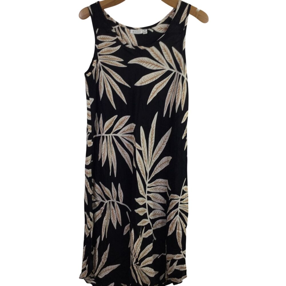 Masai Womens Oculla Dress from the Danish Leaf Print Black White Size Medium